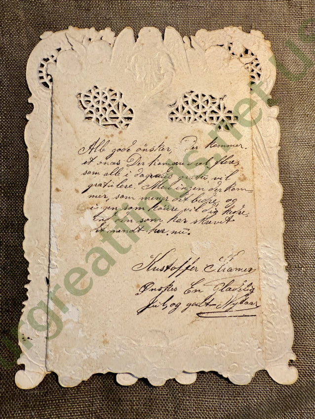 Antique Swedish Victorian Christmas Card