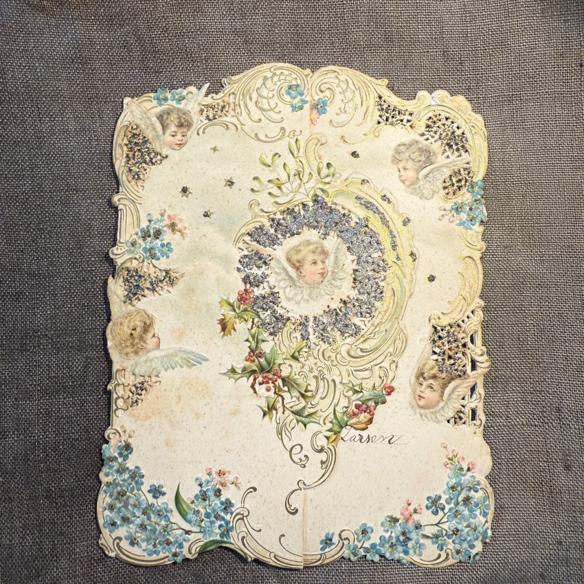 Antique Swedish Victorian Christmas Card