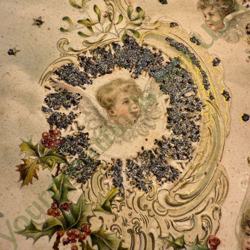 Antique Swedish Victorian Christmas Card