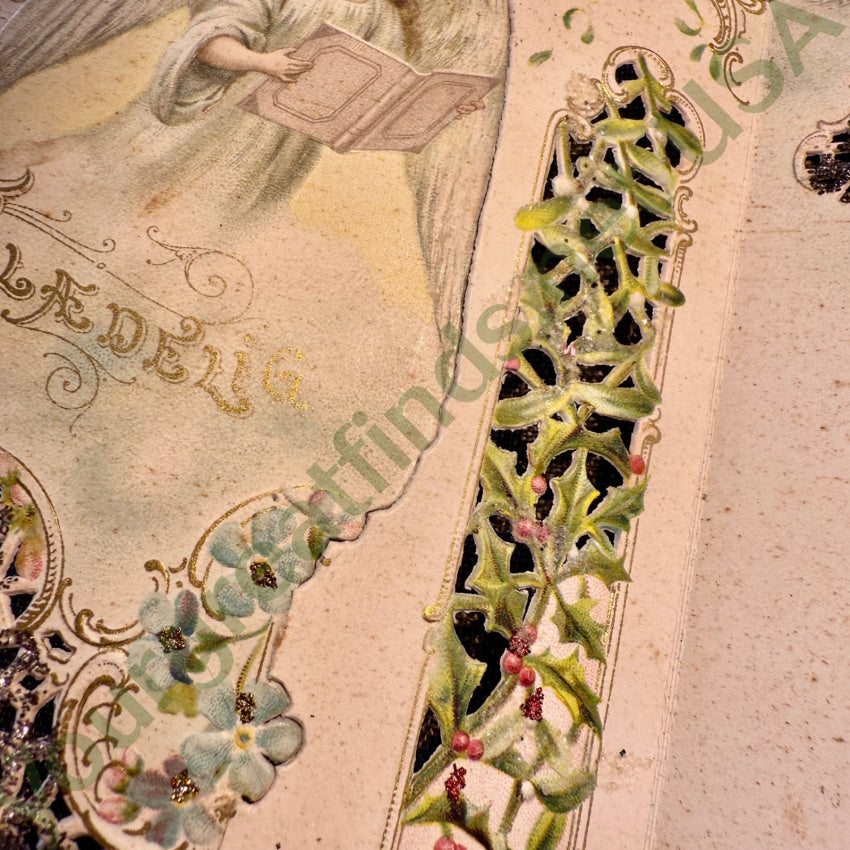 Antique Swedish Victorian Christmas Card