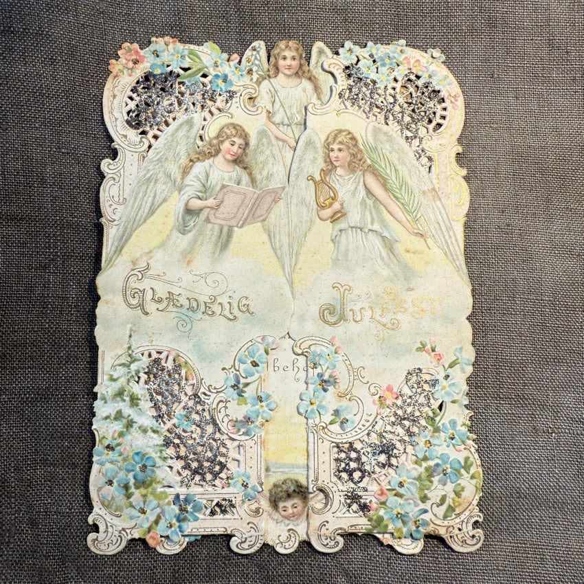 Antique Swedish Victorian Christmas Card