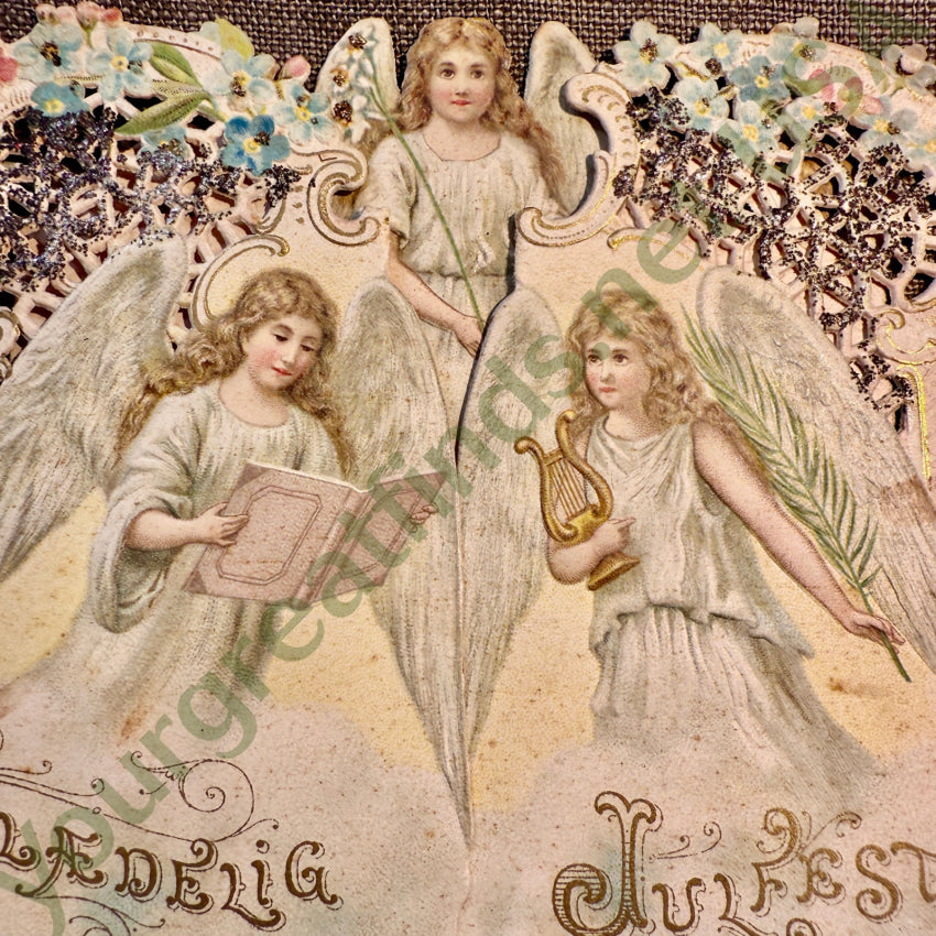 Antique Swedish Victorian Christmas Card