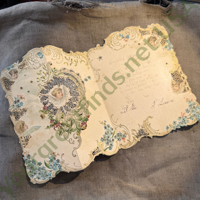 Antique Swedish Victorian Christmas Card
