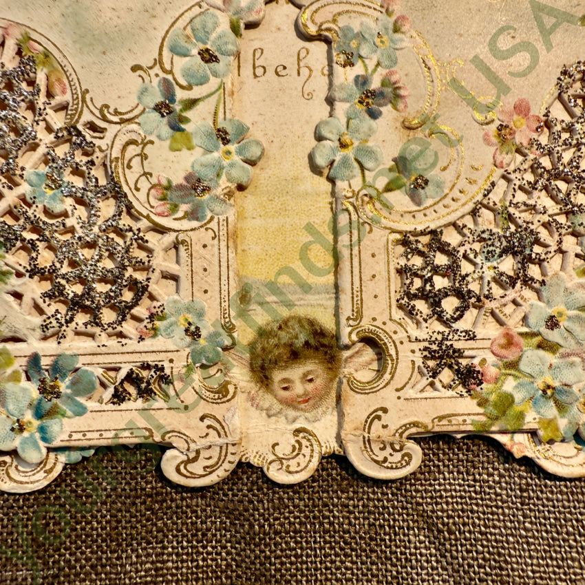 Antique Swedish Victorian Christmas Card