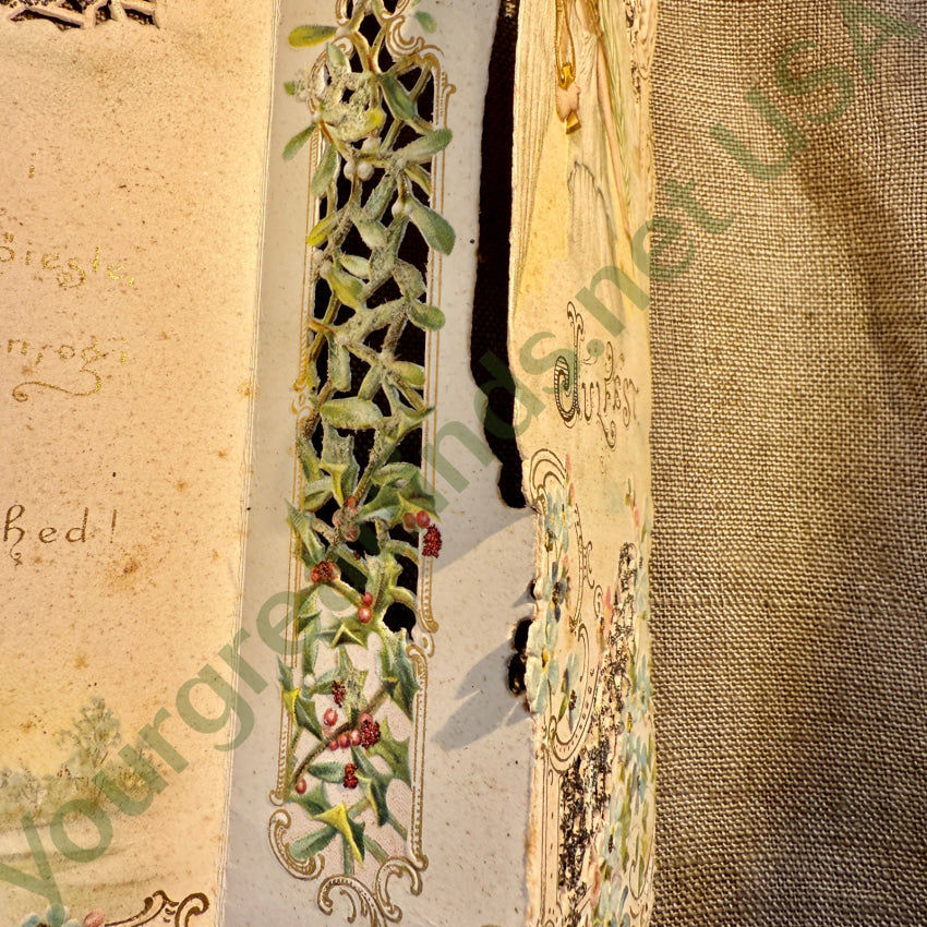 Antique Swedish Victorian Christmas Card