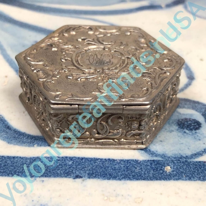 Antique Victorian 800 Silver Pillbox Yourgreatfinds