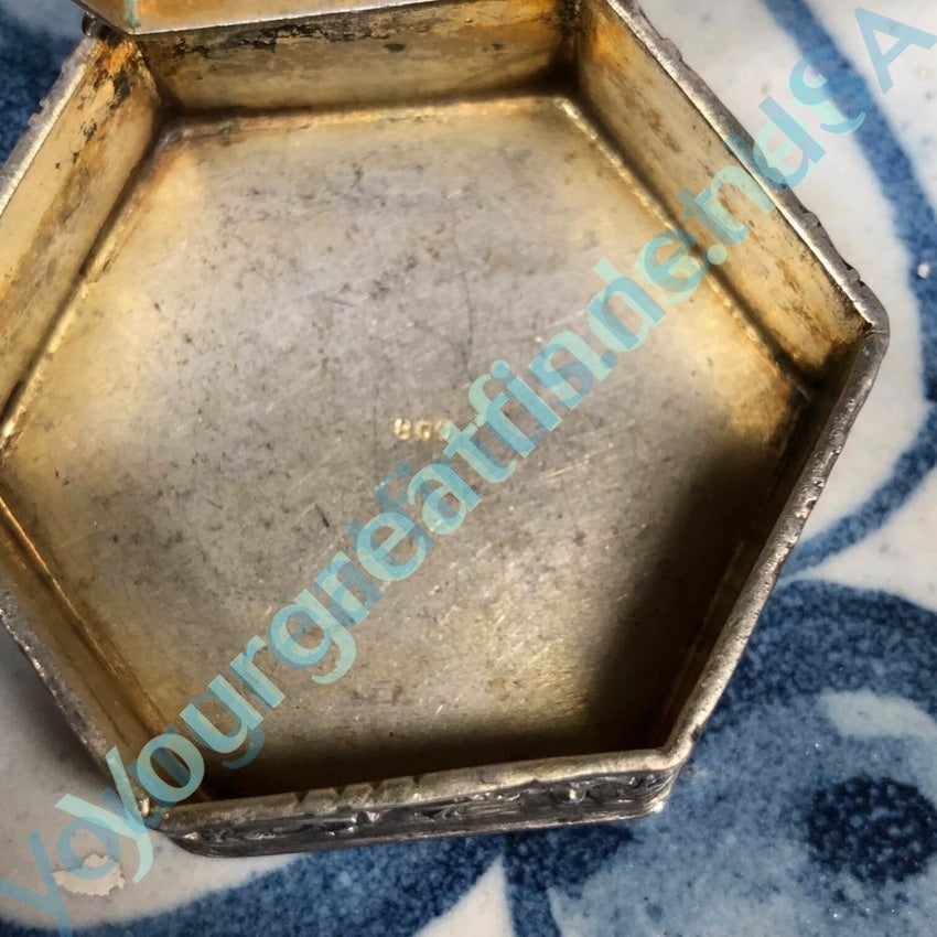 Antique Victorian 800 Silver Pillbox Yourgreatfinds