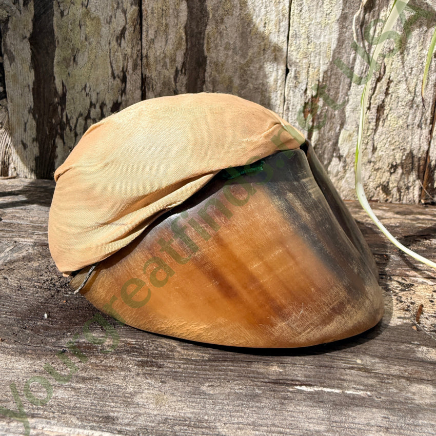 Antique Victorian Bovine Hoof and Silk Pincushion antique pincushion