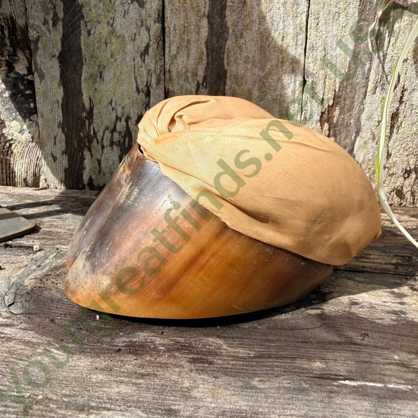 Antique Victorian Bovine Hoof and Silk Pincushion antique pincushion