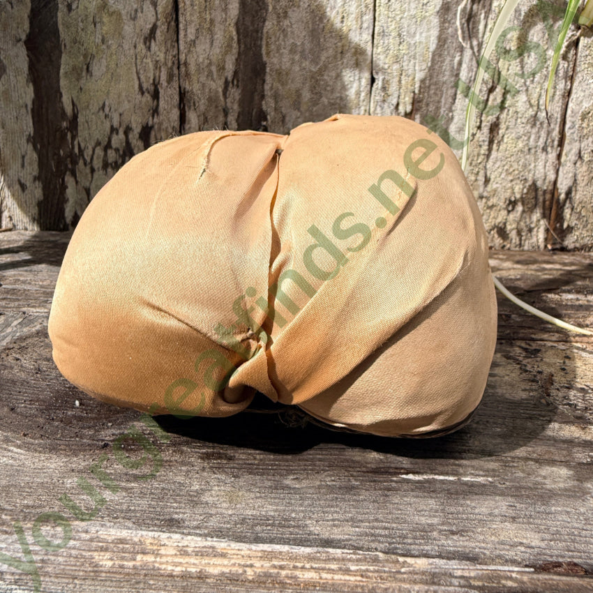 Antique Victorian Bovine Hoof and Silk Pincushion antique pincushion