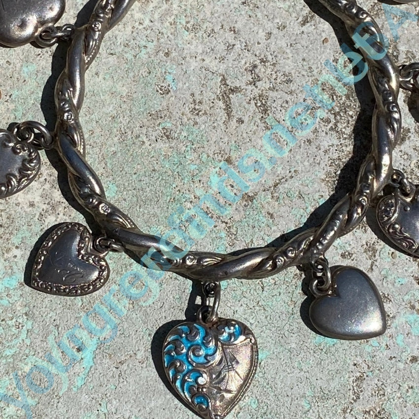 Heart Charm Bracelet | Heart charm bracelet, Vintage heart charms, Charm  bracelet