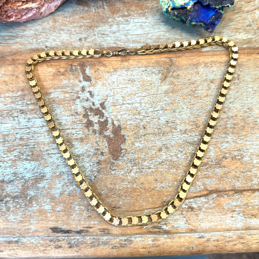 Antique Victorian Pinchbeck Gold Bookchain Watch Chain