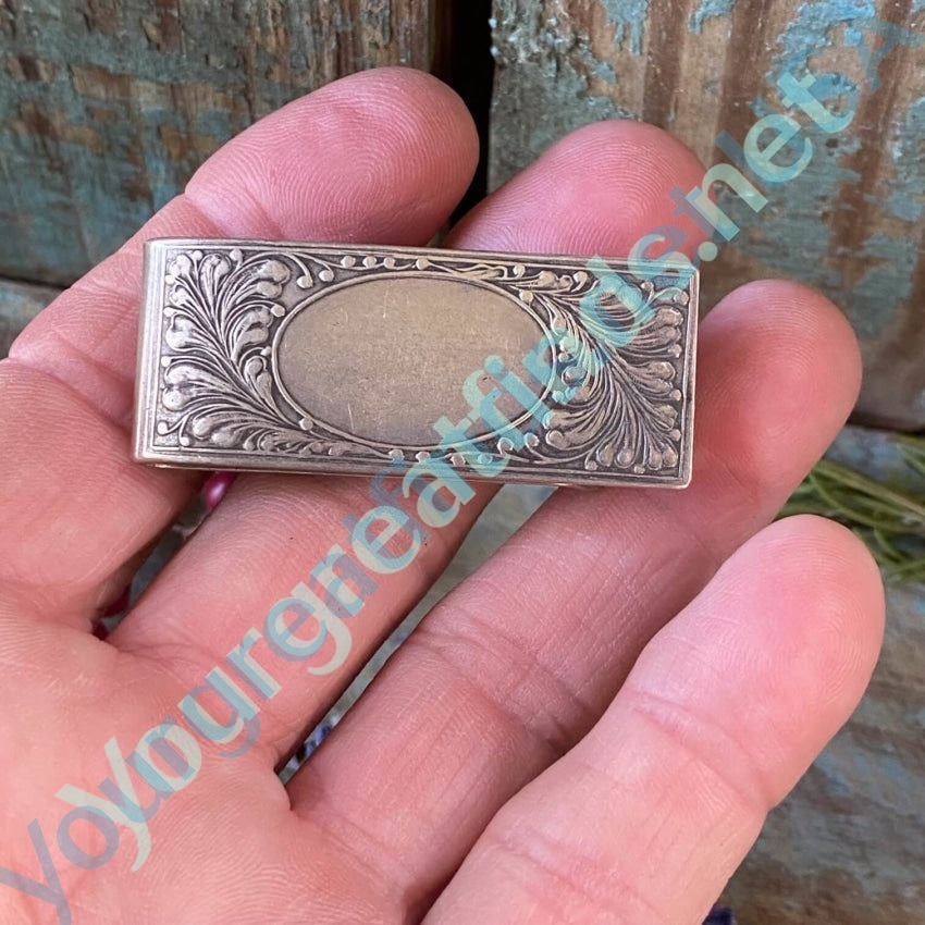 Antique Victorian Solid Sterling Silver Money Clip Yourgreatfinds