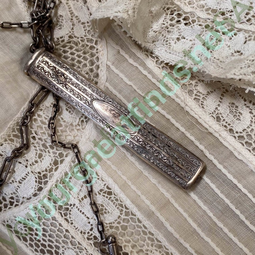 Antique Victorian Sterling Silver Chatelaine With Ring Yourgreatfinds