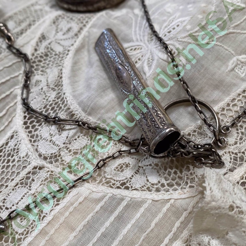 Antique Victorian Sterling Silver Chatelaine With Ring Yourgreatfinds