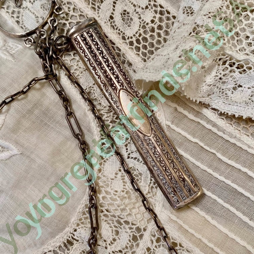 Antique Victorian Sterling Silver Chatelaine With Ring Yourgreatfinds