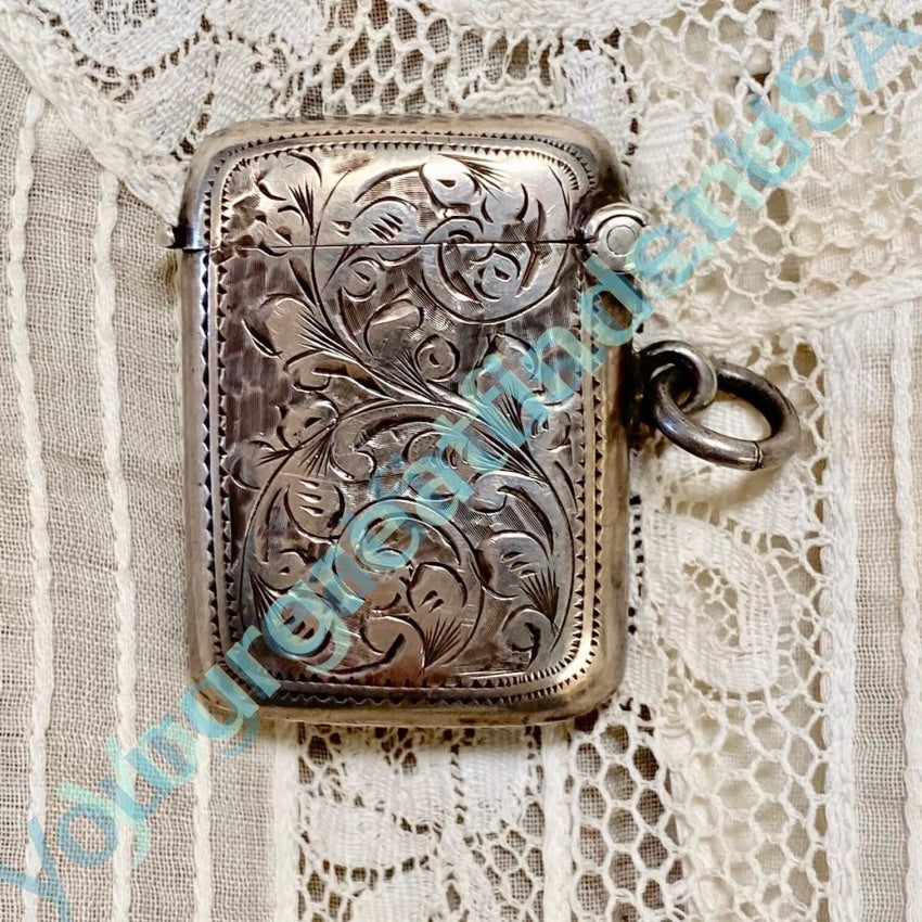 Antique Victorian Sterling Silver Match Safe Vesta London Chatelaine Yourgreatfinds