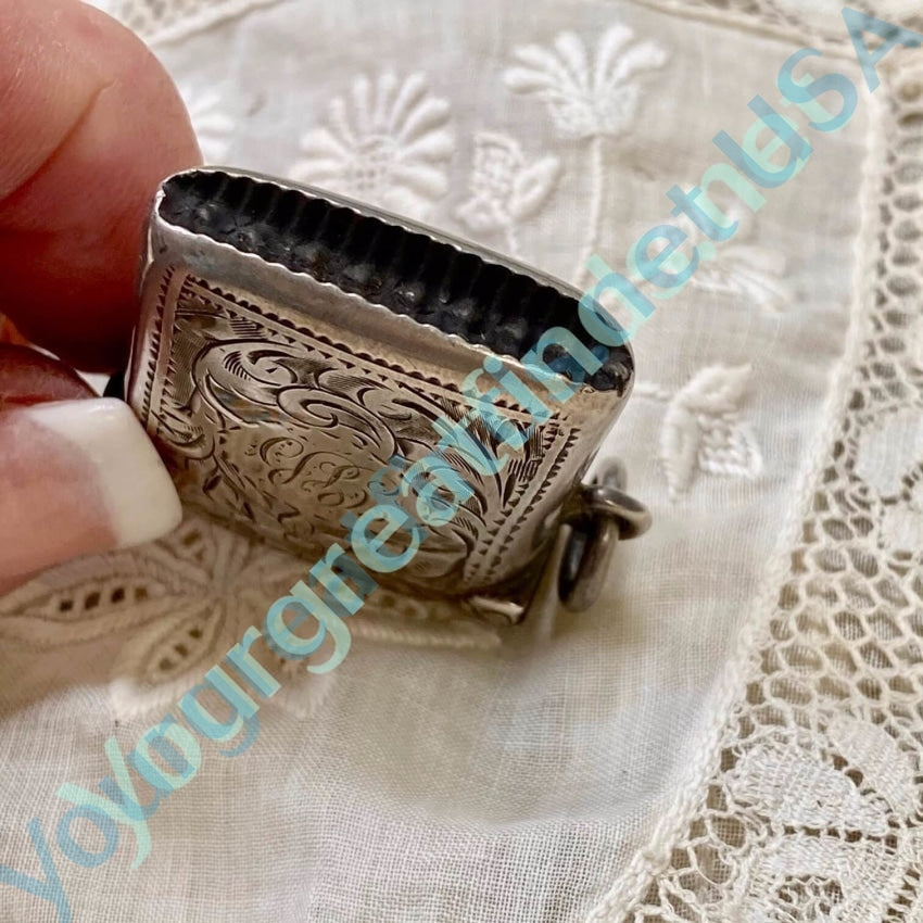 Antique Victorian Sterling Silver Match Safe Vesta London Chatelaine Yourgreatfinds