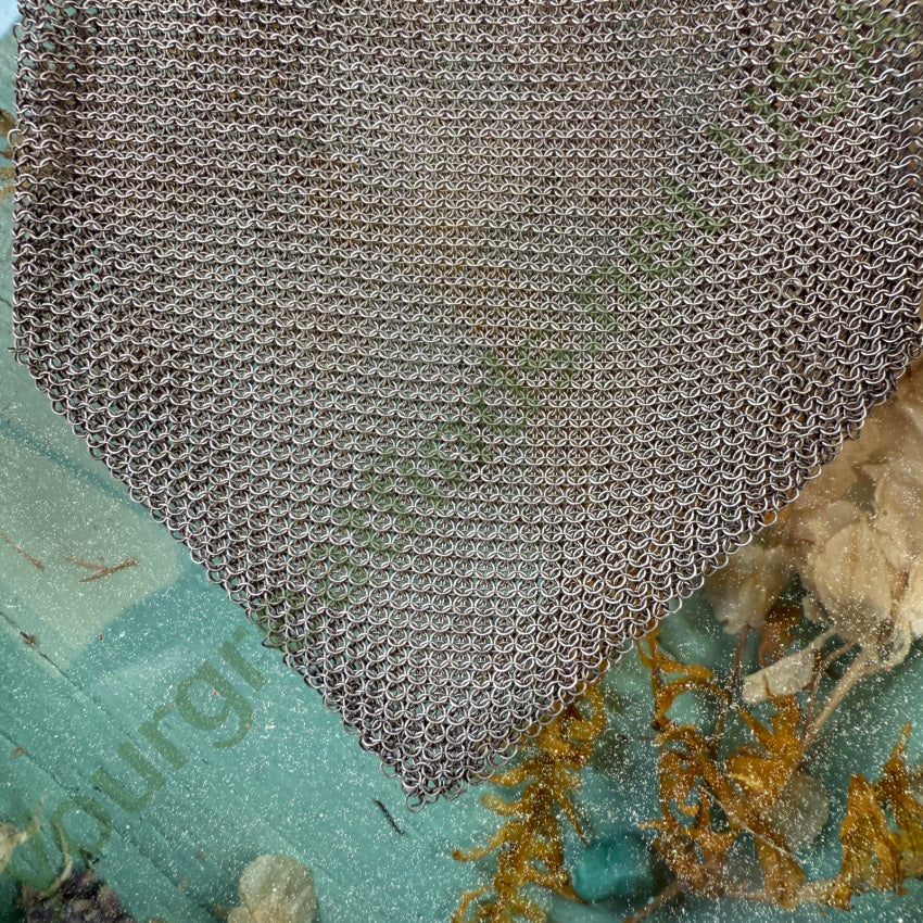 Antique Whiting & Davis Silver Mesh Wristlet Bag purse