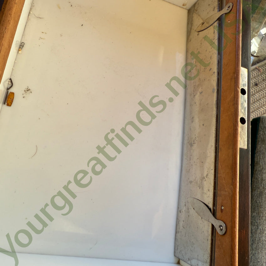 Antique Wooden Cigar Humidor Enamel Lined humidor