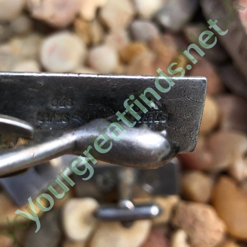 Antonio Pineda Cufflinks Tie Bar Set Sterling Silver Yourgreatfinds