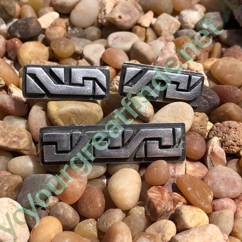 Antonio Pineda Cufflinks Tie Bar Set Sterling Silver Yourgreatfinds