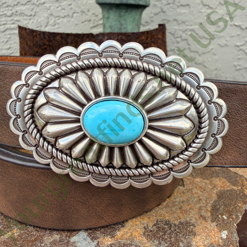 Ariat Brown Leather Concho Buckle Belt XL belt