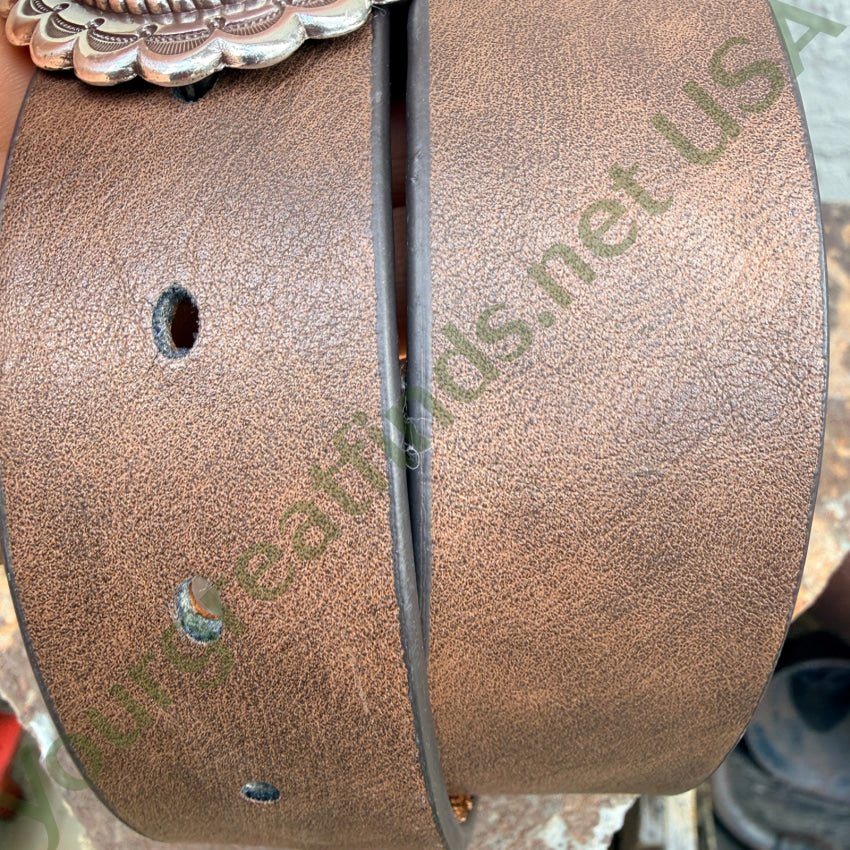 Ariat Brown Leather Concho Buckle Belt XL belt