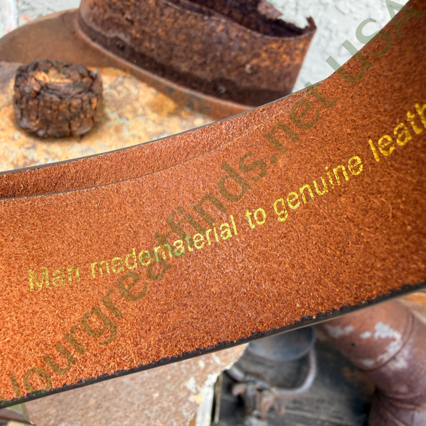 Ariat Brown Leather Concho Buckle Belt XL belt