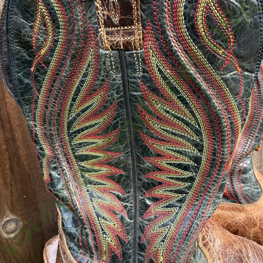 Ariat Mens Leather Cowboy Work Boots 9.5 Square Toe Western Rancher ATS 10016280 Men’s Western Boots