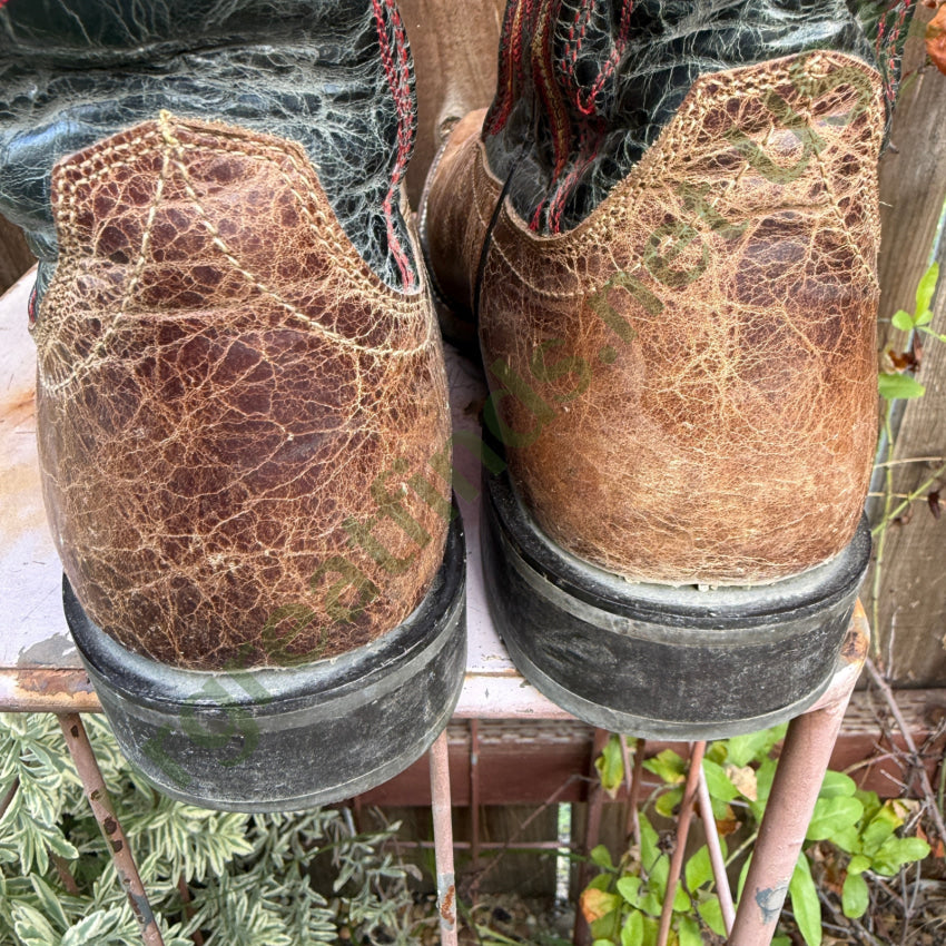 Ariat Mens Leather Cowboy Work Boots 9.5 Square Toe Western Rancher ATS 10016280 Men’s Western Boots