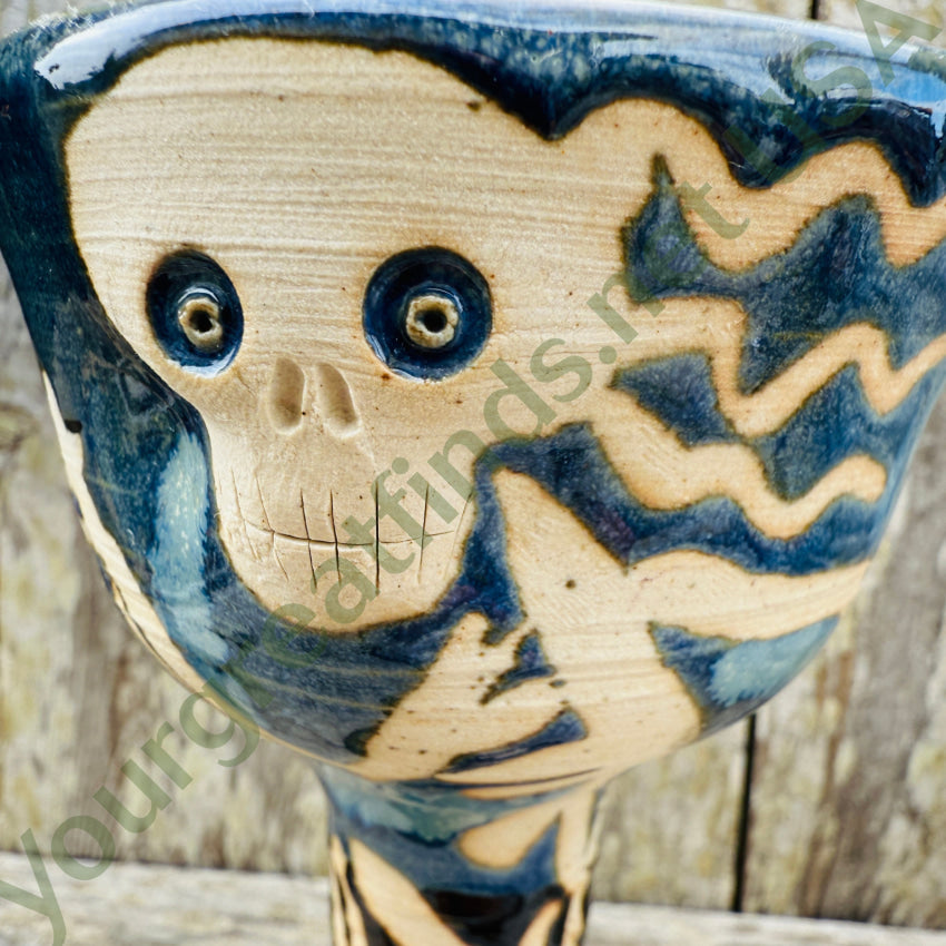Artisan Made Stoneware Goblet Long Haired Skeleton goblet
