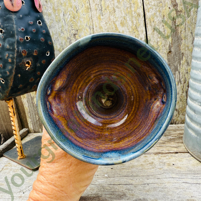 Artisan Made Stoneware Goblet Long Haired Skeleton goblet