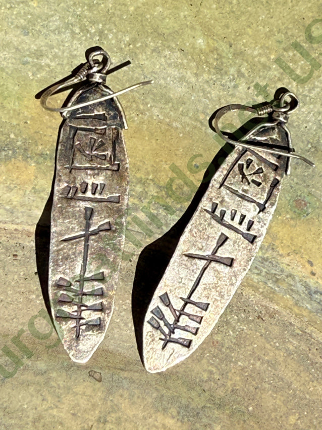 Artisan Pierced Earrings Sterling Silver & Ethiopian Opals 2 Sides pierced earrings