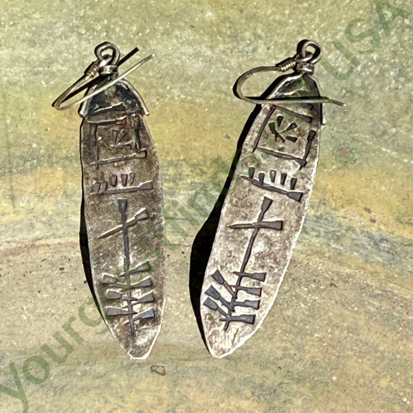 Artisan Pierced Earrings Sterling Silver & Ethiopian Opals 2 Sides pierced earrings