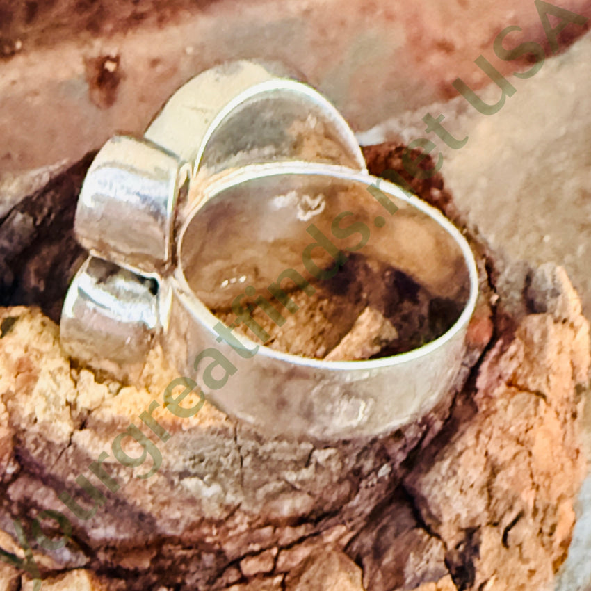 Aryo Sterling Silver Leopard Jasper & Citrine Ring Size 10 ring