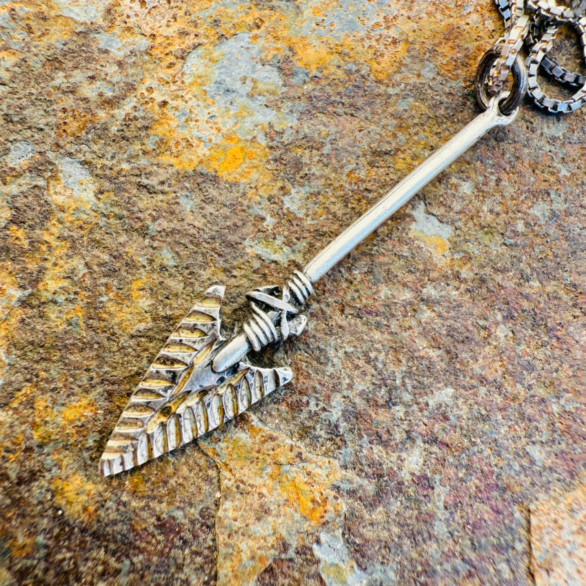 Black Hills Sterling Silver Arrowhead Pendant Chain Necklace necklace