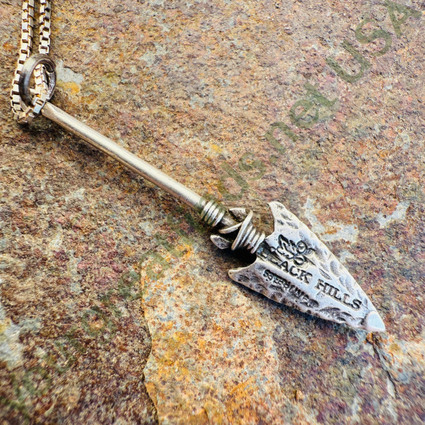 Black Hills Sterling Silver Arrowhead Pendant Chain Necklace necklace