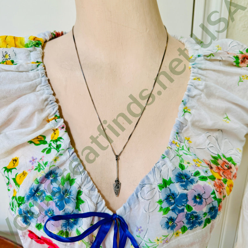 Black Hills Sterling Silver Arrowhead Pendant Chain Necklace necklace