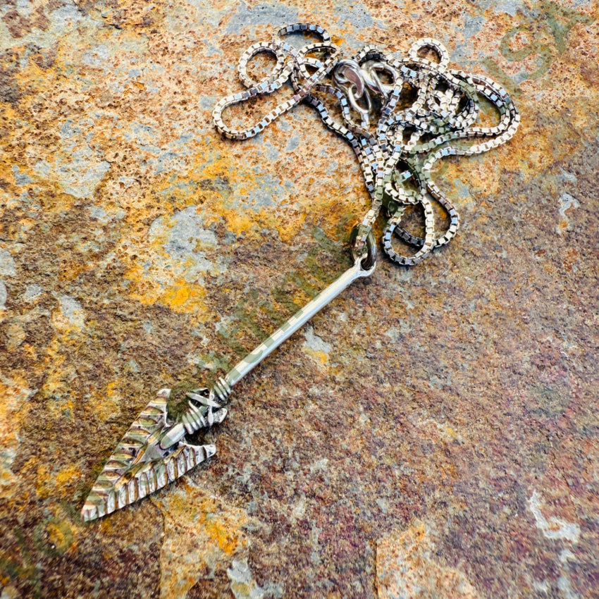 Black Hills Sterling Silver Arrowhead Pendant Chain Necklace necklace