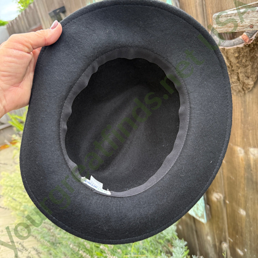 Black Wool Fedora Hat Zebra Band Hat Attack New York hat