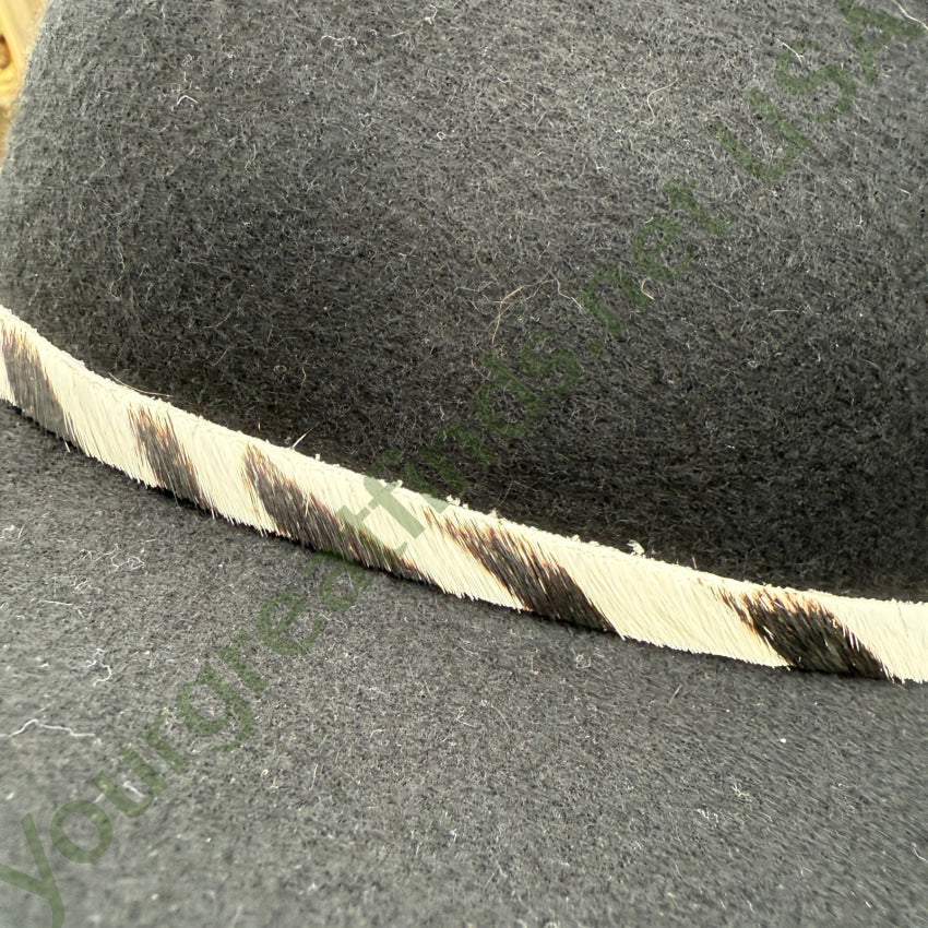 Black Wool Fedora Hat Zebra Band Hat Attack New York hat