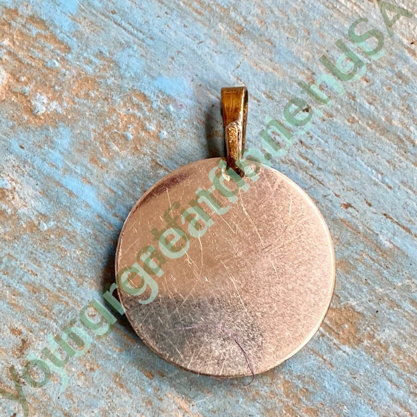 Blessed Mother and Child Devotional Metal Pendant Vintage Yourgreatfinds