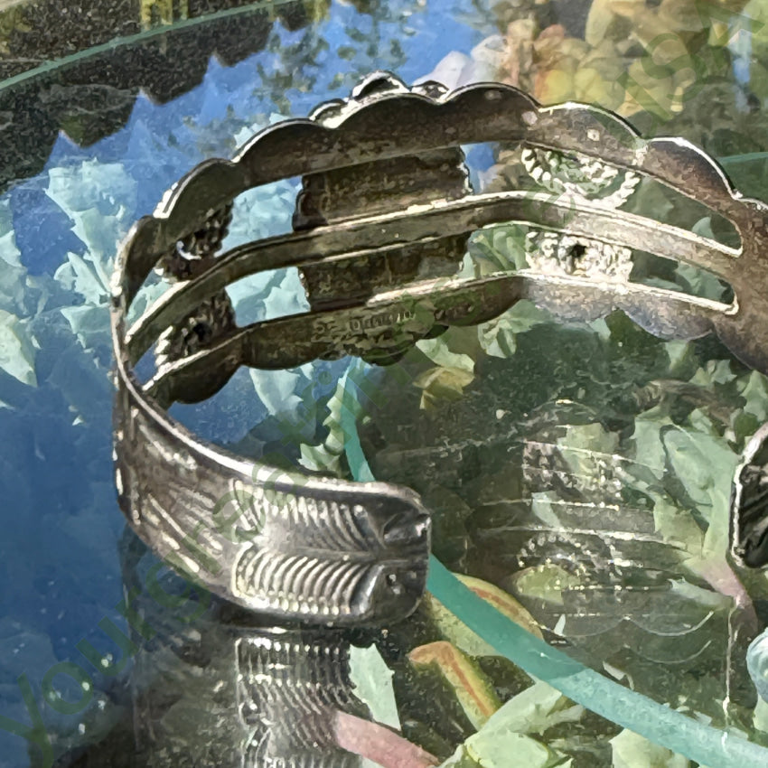 Bracelet Early Navajo Sterling Silver & Turquoise Cuff Fred Harvey bracelet