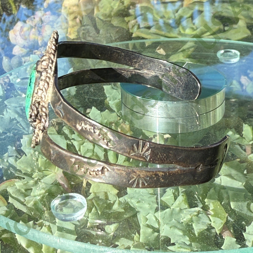 Bracelet Navajo Sterling Silver & Turquoise Vintage Fred Harvey Era bracelet