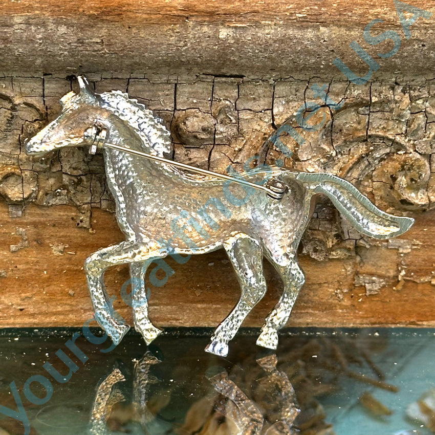 C. 1960S Silver Tone Costume Grade Horse Pin Pin