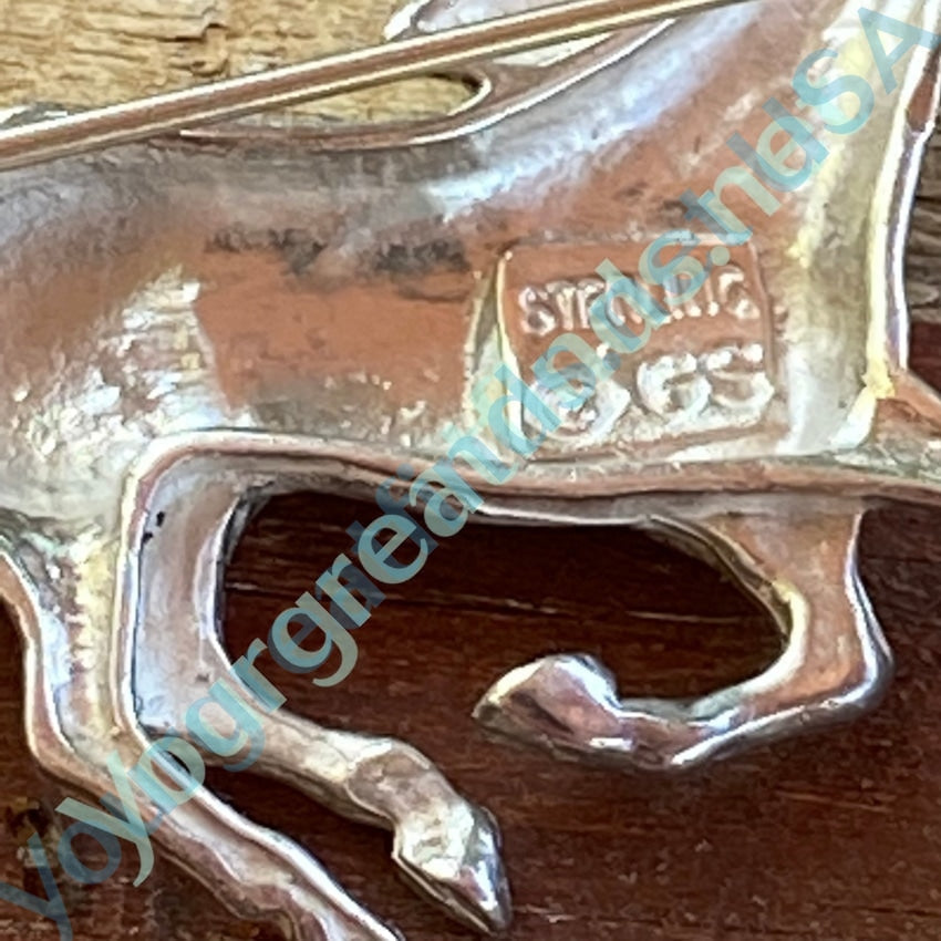 Cast Sterling Silver Running Horse Pin Yourgreatfinds
