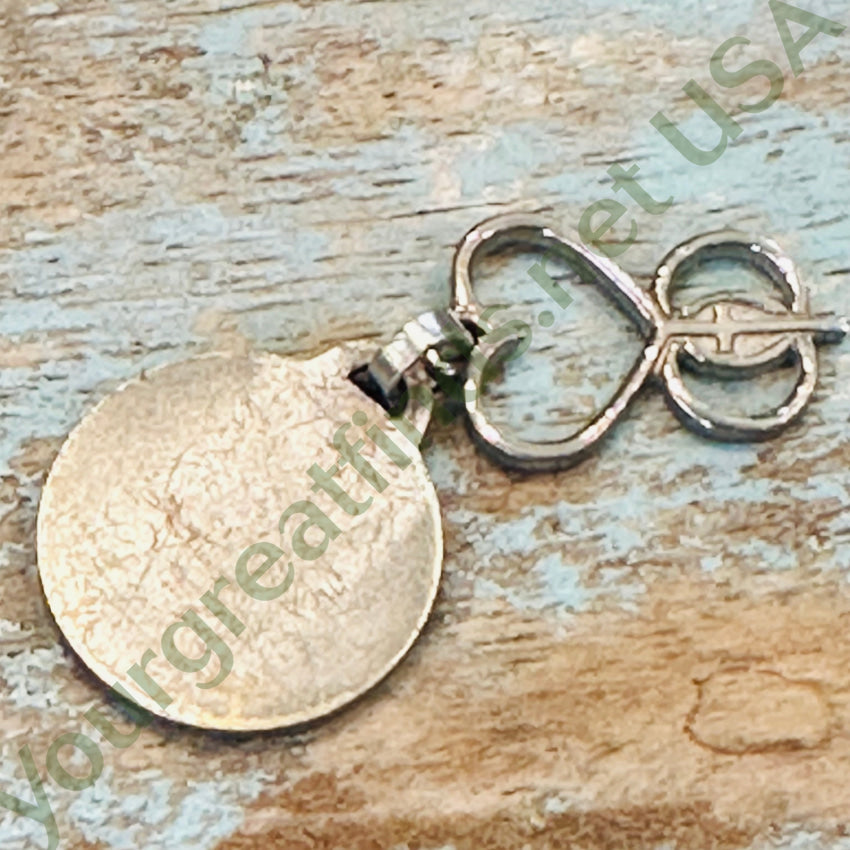 Catholic Devotional St. Jude Double Pendant Sterling Silver Vintage Devotional Pendant