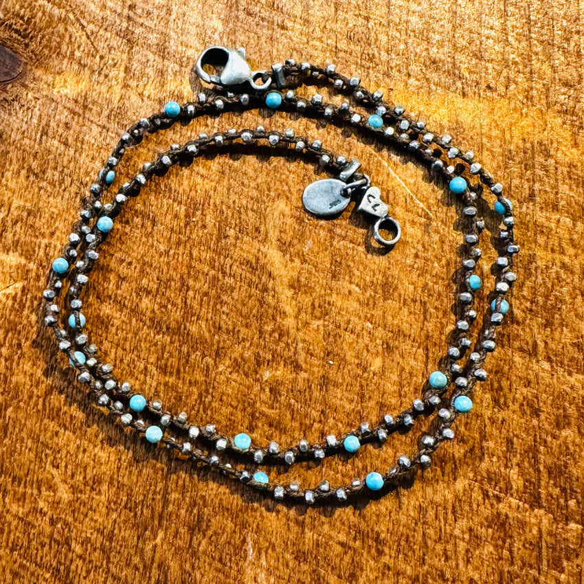 Chan Luu Sterling Silver & Turquoise Beaded Necklace Necklace