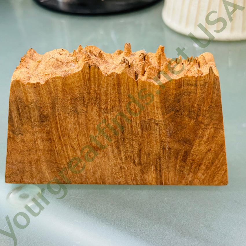 Charles Elkin Handmade Burl Wood Quartz Clock